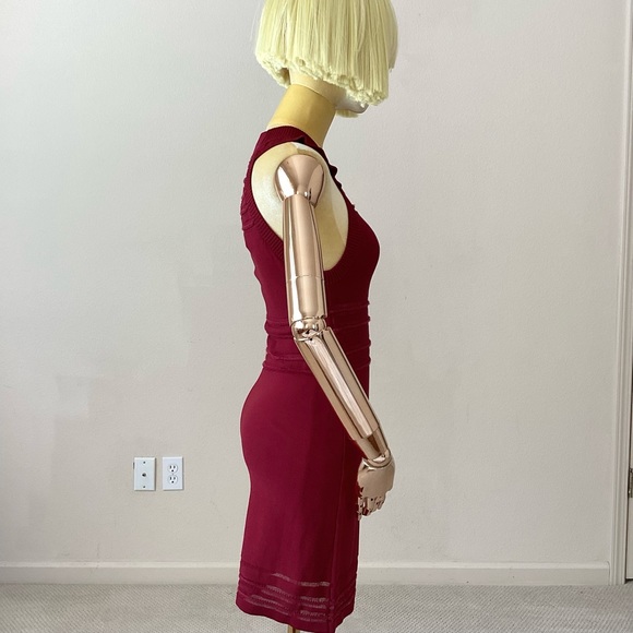 For Love & Lemons knitz Burgundy Halter Dress M - Picture 4 of 8